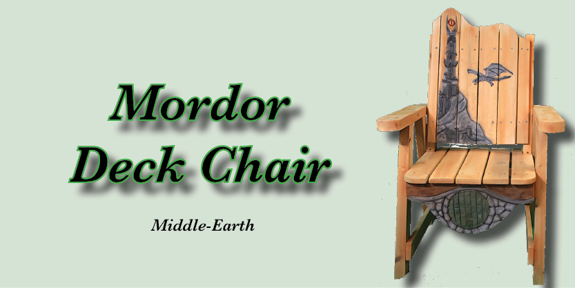 mordor deck chair, middle earth, hobbit life, garden chair